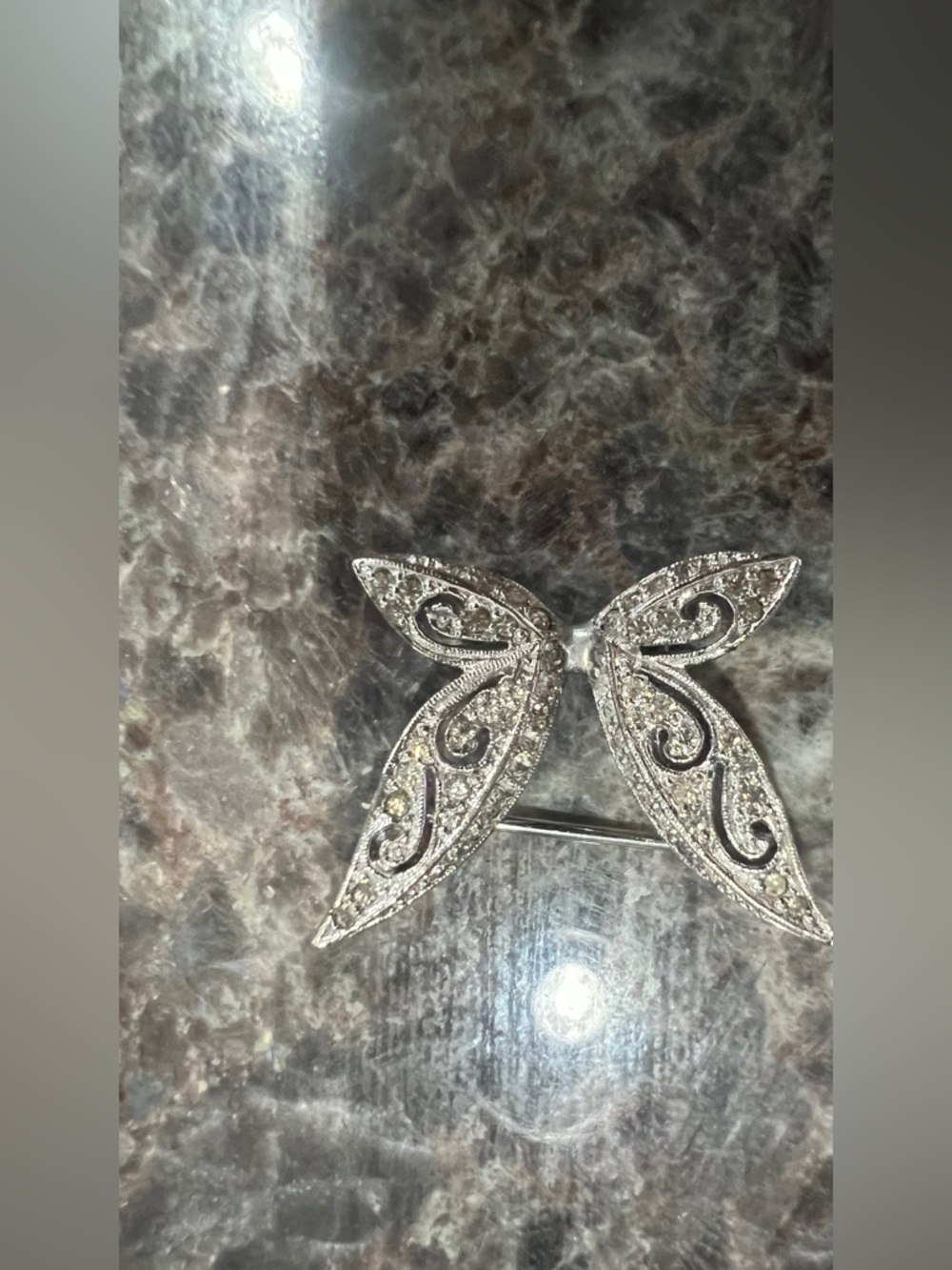 Silver Butterfly Crystal Brooch - Elegant Women Jewelry